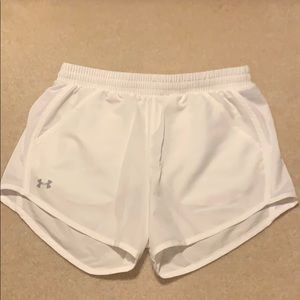 White Under Armour Running Shorts